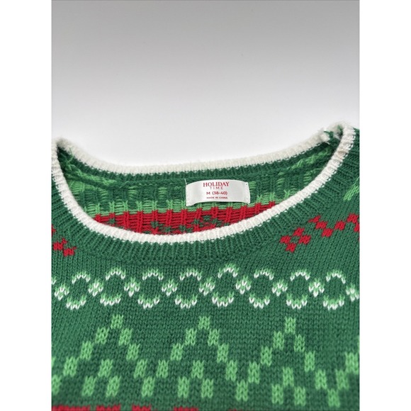 Holiday Time Christmas Moood Ugly Sweater Cow Bell Size Medium Heifer Green - Picture 5 of 15